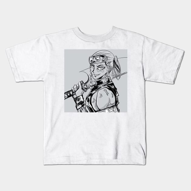 tengen uzui the sound hashira smiling Kids T-Shirt by jorge_lebeau